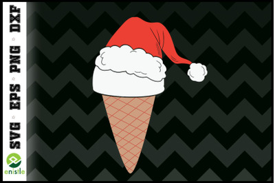 Christmas in July Ice Cream Santa hat