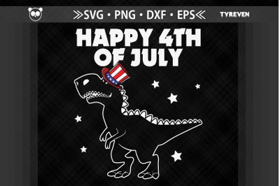 Happy 4th of July Dinosaur America