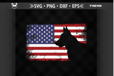 German Shepherd Patriotic US Flag 4th