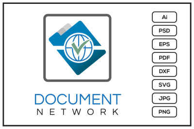 Document folder sign logo design illustration
