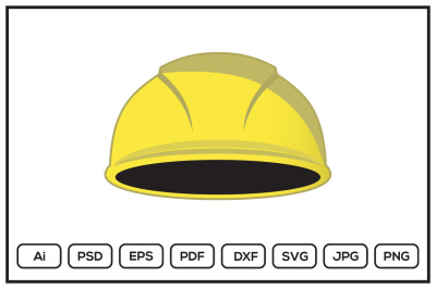 Construction helmet design illustration