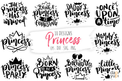 Princess Quotes Bundle, Crown SVG Bundle
