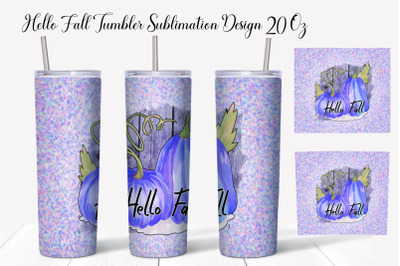 Hello Fall tumbler design. Tumbler sublimation PNG