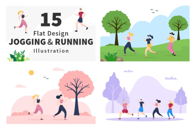 15 Jogging or Running Illustration