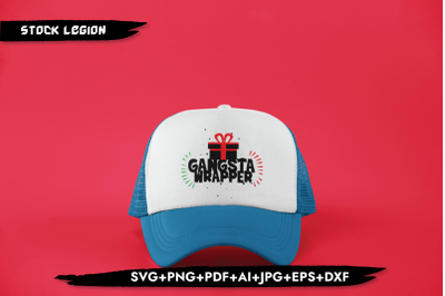 Gangsta Wrapper Gift Red SVG