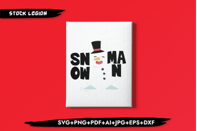 Happy Snowman SVG