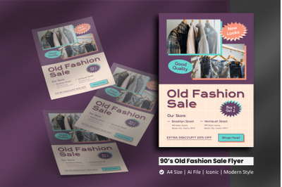 90&#039;s Old Fashion Sale Flyer