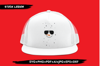 Snowman Face Specs SVG