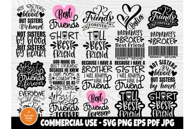 Best Friends SVG Bundle, Besties Svg, Sisters Svg