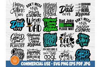 Dad SVG Bundle, Fathers Day Svg, Best Dad Ever Svg