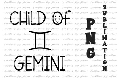 Child Of Gemini Sublimation Digital PNG