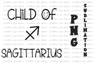 Child Of Sagittarius Sublimation Digital PNG