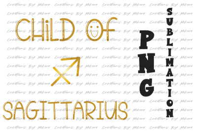 Child Of Sagittarius Sublimation Digital PNG