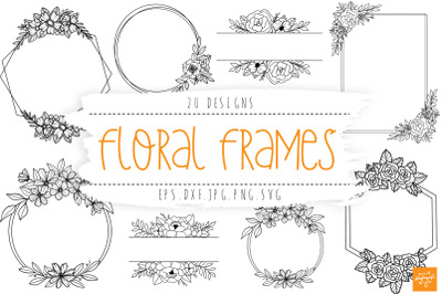 Floral Frame SVG Bundle Wedding Frames
