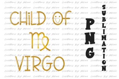 Child Of Virgo Sublimation Digital PNG