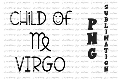 Child Of Virgo Sublimation Digital PNG