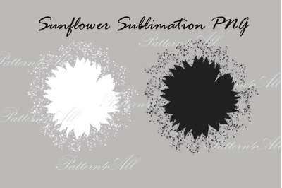 Sunflower Sublimation Png, Hand drawing,Black and White Sunflower Spla