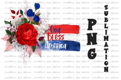 God Bless America 3 Sublimation Digital PNG