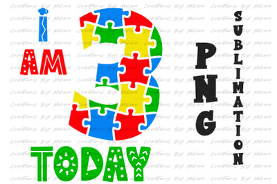 Autism Birthday Sublimation Digital PNG