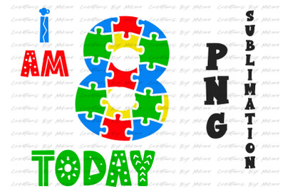 Autism Birthday Sublimation Digital PNG