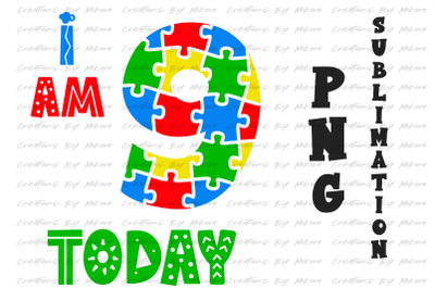 Autism Birthday Sublimation Digital PNG