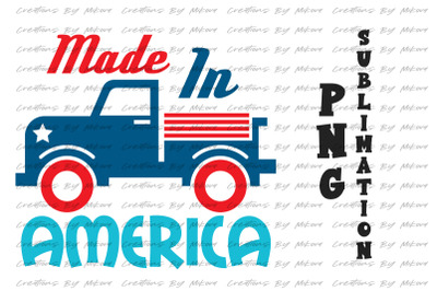 Made In America Sublimation Digital PNG