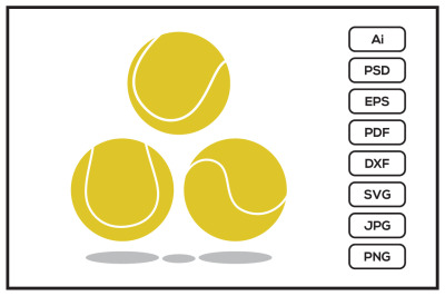 Tennis ball design illustration