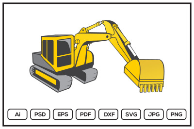 Excavator design illustration