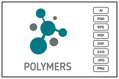 Polymer logo concept design illustration