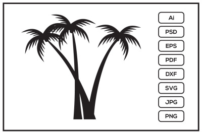 Coconut trees design illustration