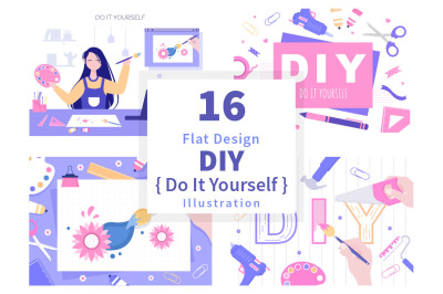 16 DIY Tools Do It Yourself Background