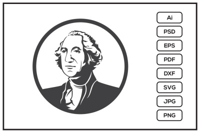 George washington logo design illustration