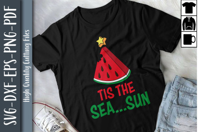 Tis The Sea Sun Watermelon Xmas In July