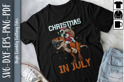 Santa Dinosaur Mid Year Xmas In July