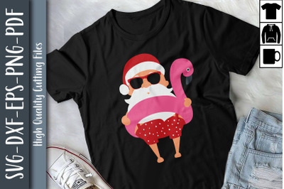 Xmas in July Santa Sunglasses Flamingo