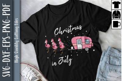 Flamingo Pink Camping Car Xmas in July