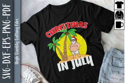 Xmas In July Santa Summer Beach Vacation