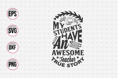 Teacher quotes typographic vector.