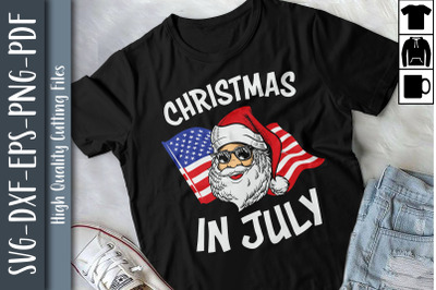 Xmas In July Retro Hipster Santa 4th