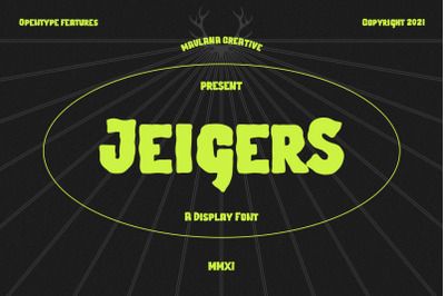 Jeigers Display Font