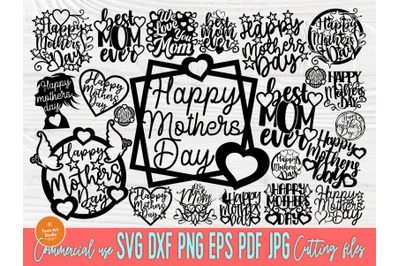 Happy Mothers Day SVG, Cake Topper Svg, Png, Dxf