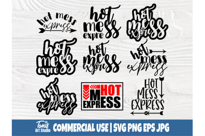 Hot Mess Express SVG, Mom Life svg, svg files for cricut