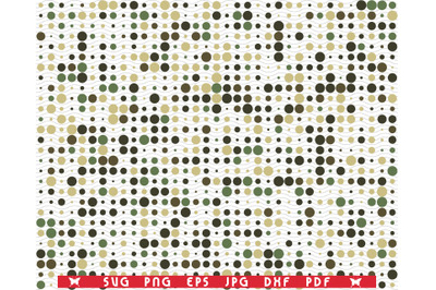 SVG Green Circles, Seamless pattern digital clipart