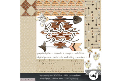 Boho Soul Digital Papers