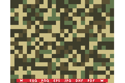 SVG Camouflage print, Seamless pattern digital clipart