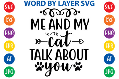 ME AND MY CAT TALK ABOUT YOU svg