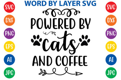 POWERED BY CATS AND COFFEE svg