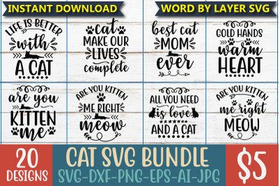 Cat SVG Bundle, Cat Lover Bundle, Cat saying SVG Bundle