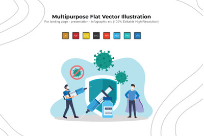 Vaccination Day - Flat Vector Illustration Design