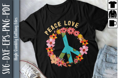 Peace Love Hippie Tie Die 60s 70s